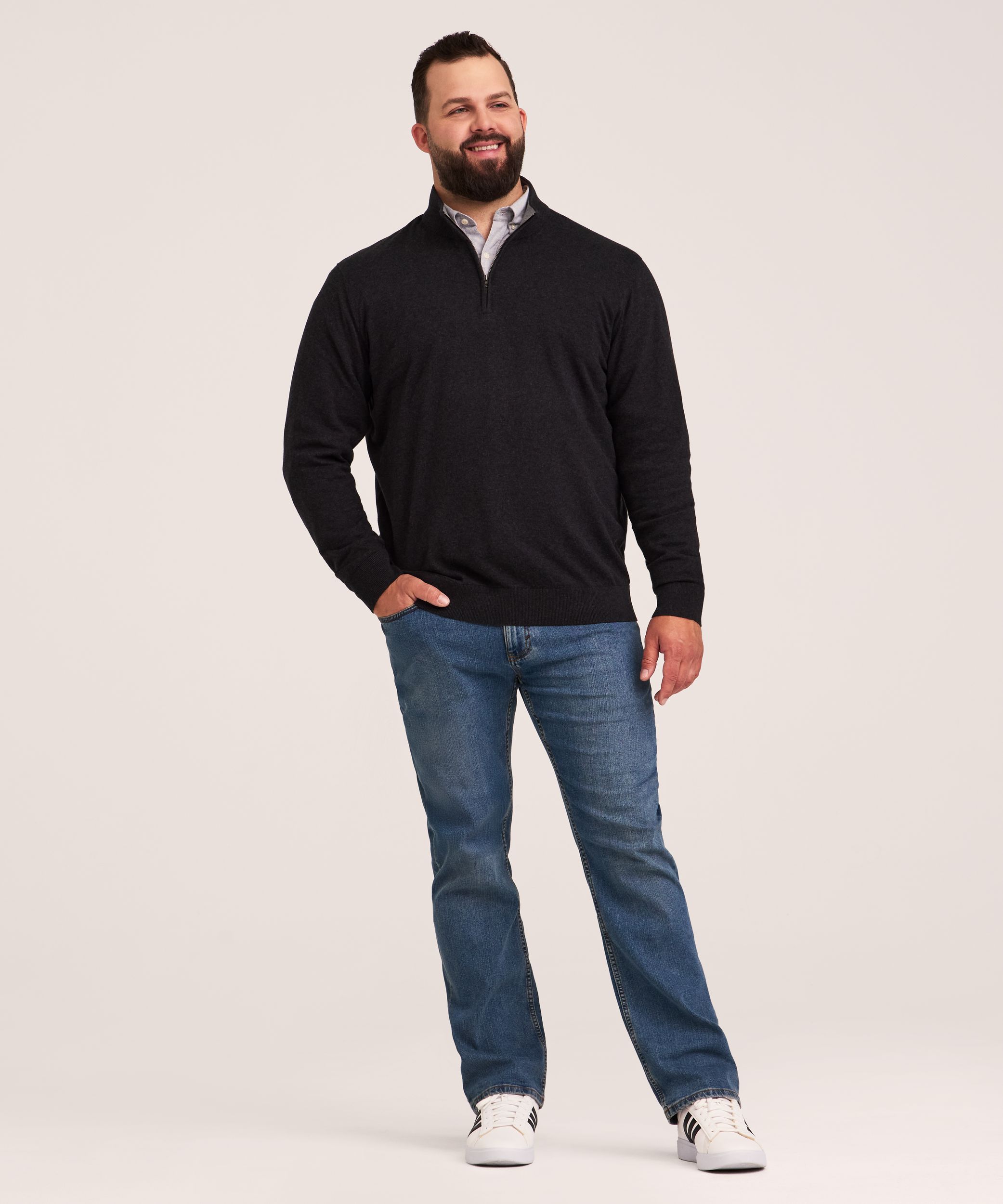 Chandail à glissière 1/4 pour hommes, Denver Hayes