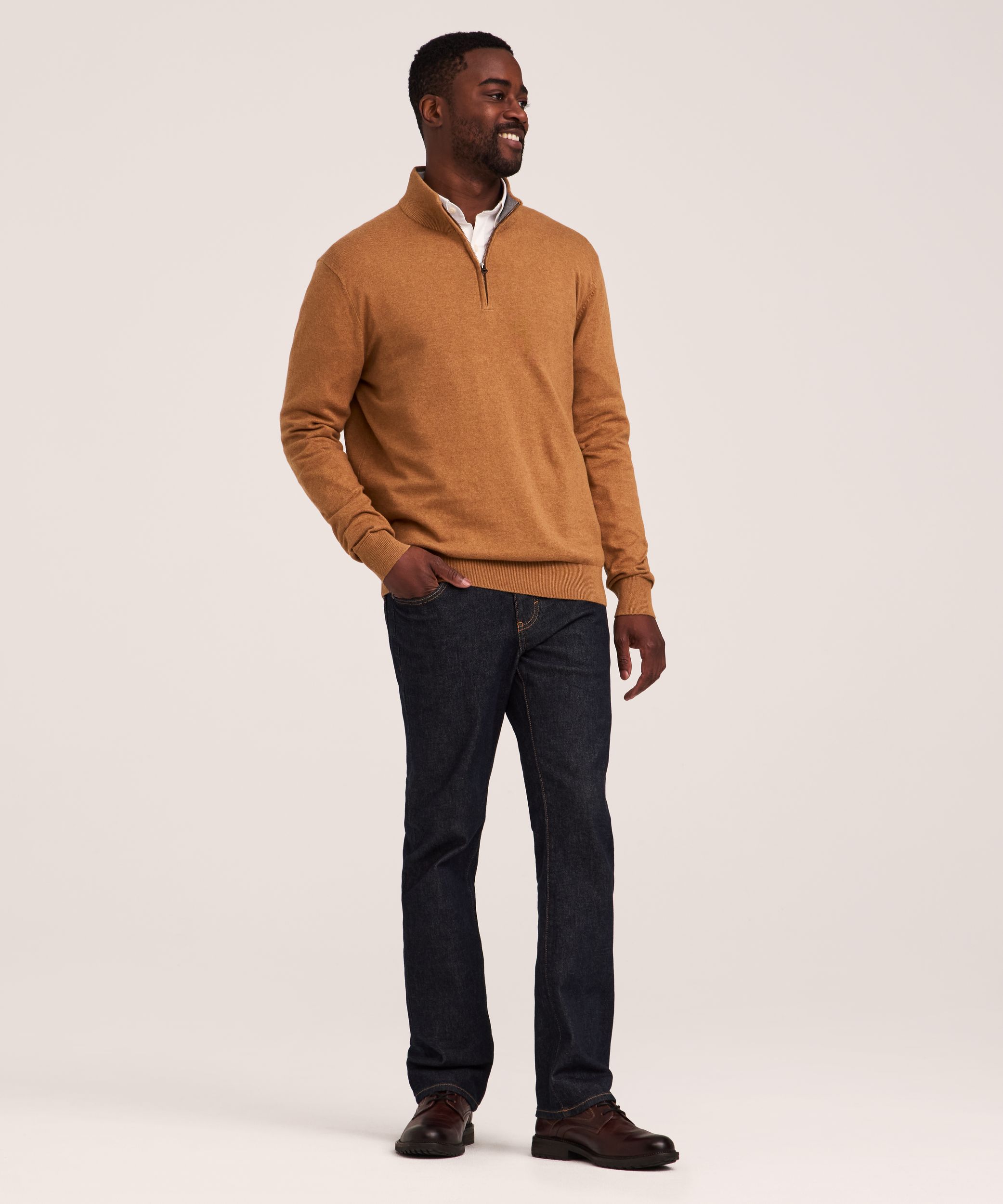 Denver Hayes Men's Quarter Zip Sweater