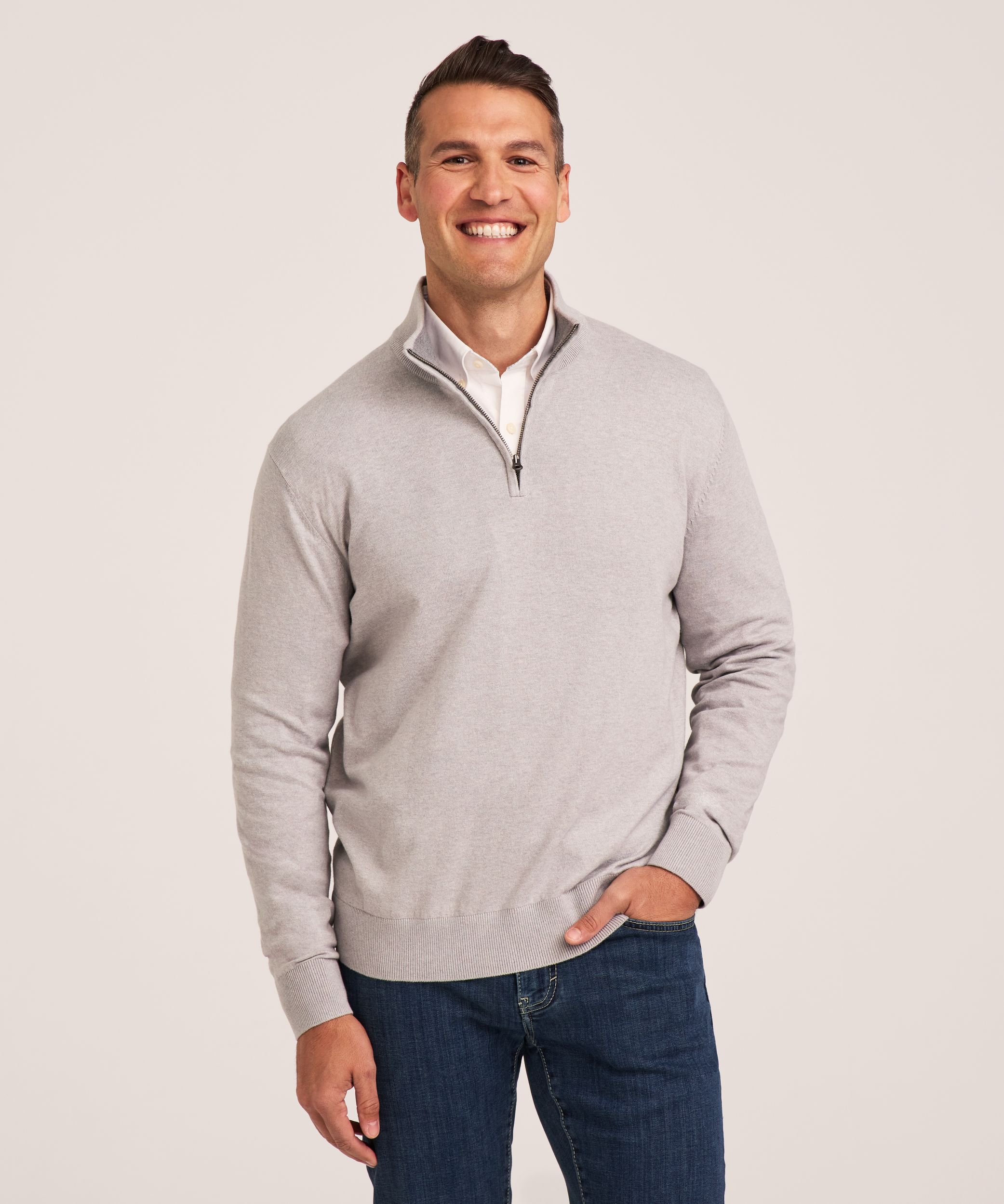 Chandail à glissière 1/4 pour hommes, Denver Hayes