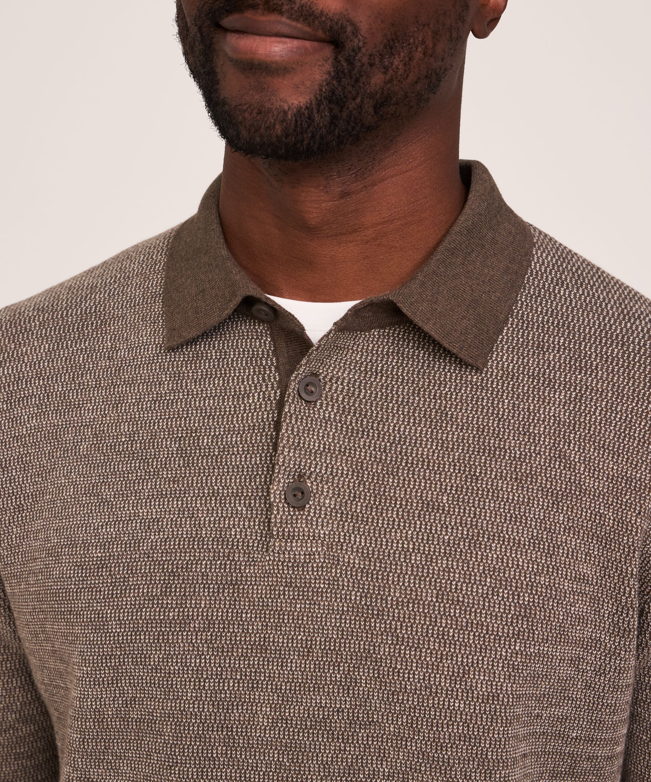 Denver Hayes Men's Birdseye Polo Sweater