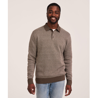 Denver Hayes Men's Birdseye Polo Sweater Front_Flat