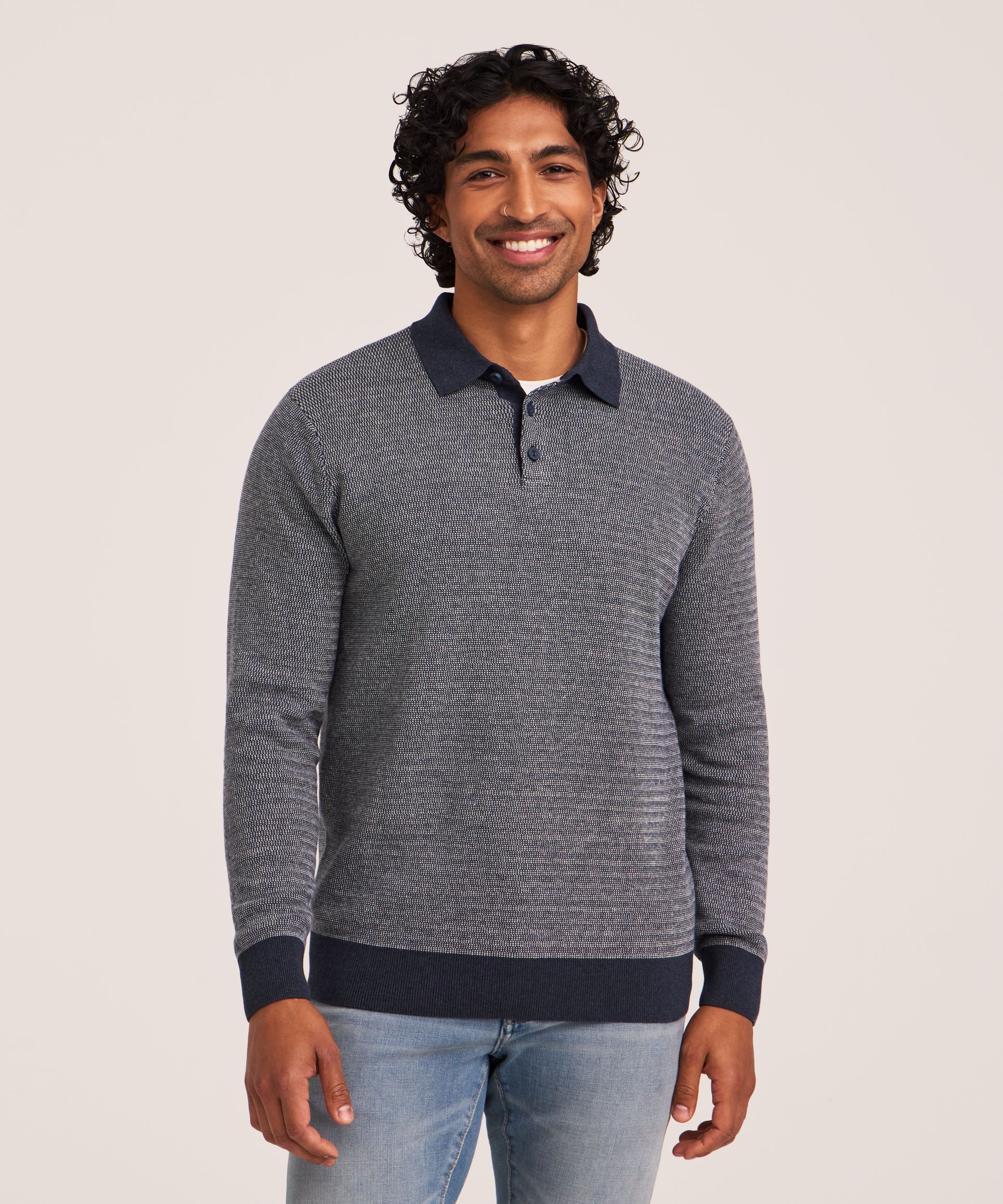 Polo en tissu à œil pour hommes, Denver Hayes