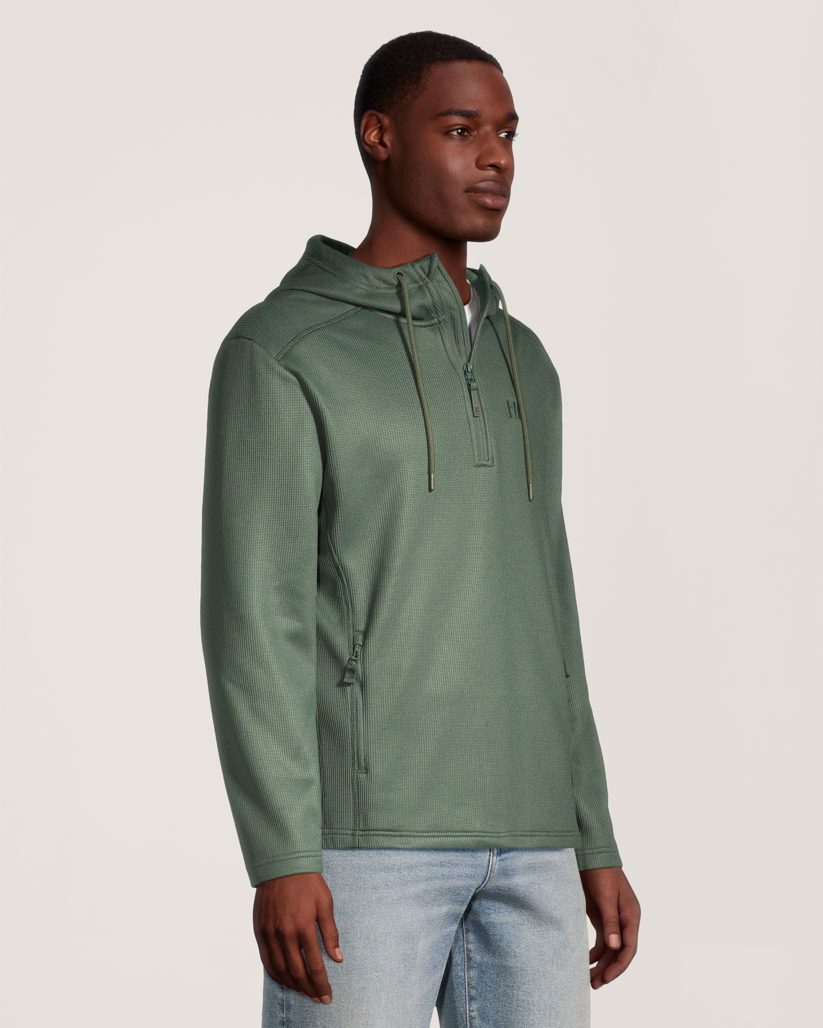 Chandail à capuche à demi-fermeture à glissière en molleton pour hommes, Helly Hansen