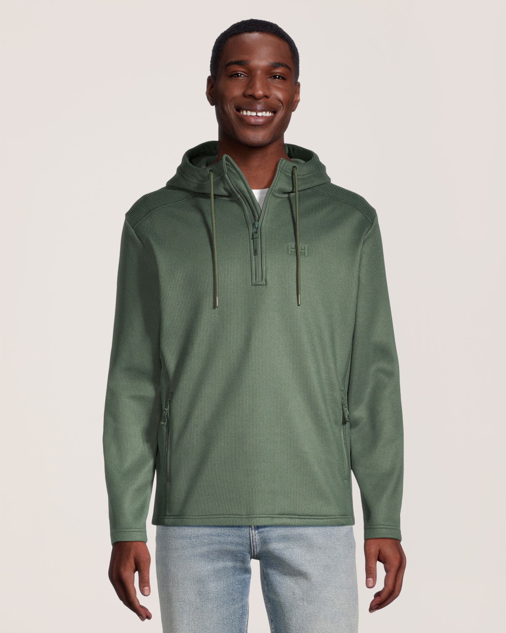 Chandail à capuche à demi-fermeture à glissière en molleton pour hommes, Helly Hansen
