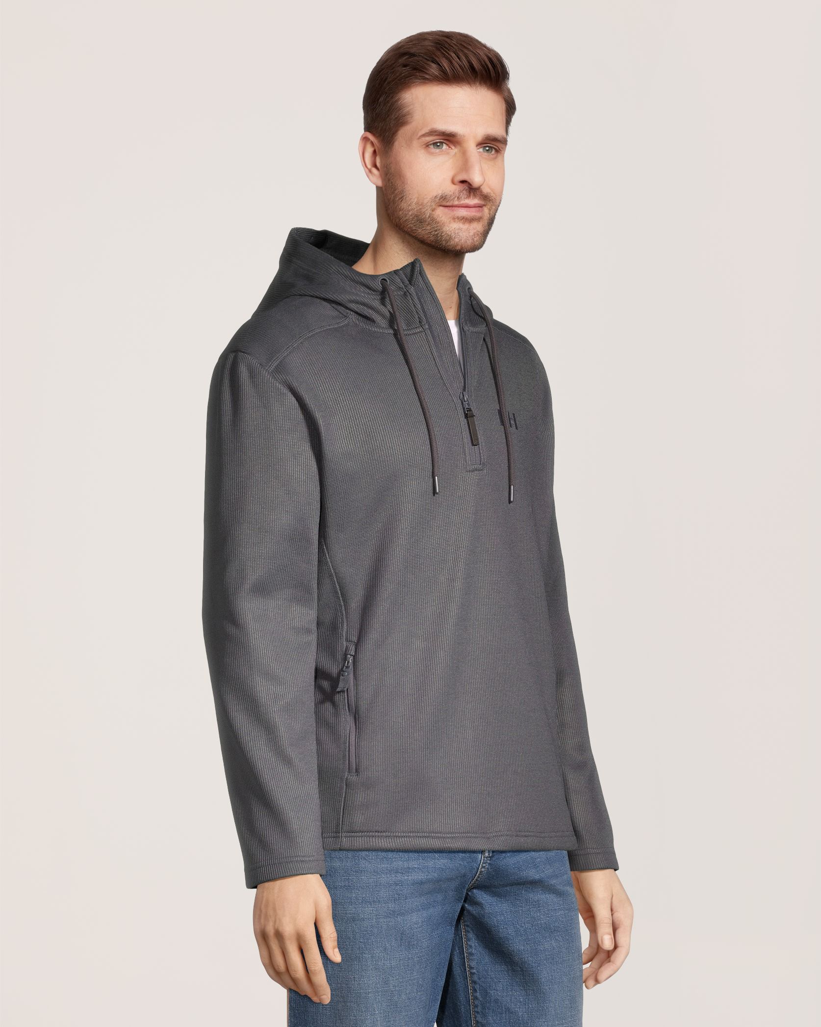 Chandail à capuche à demi-fermeture à glissière en molleton pour hommes, Helly Hansen