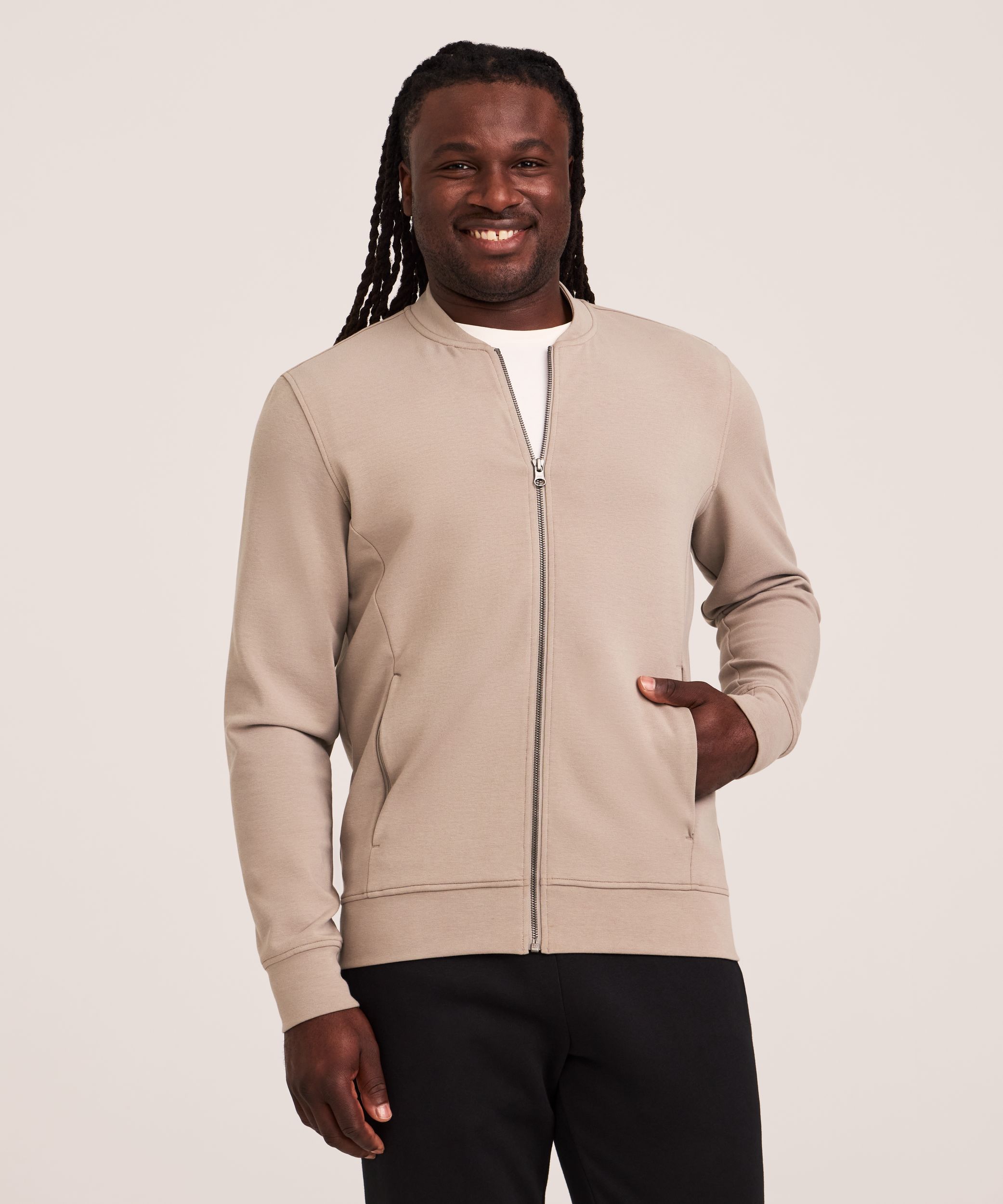 Denver Hayes Performance Men's Tech Full Zip Bomber Jacket