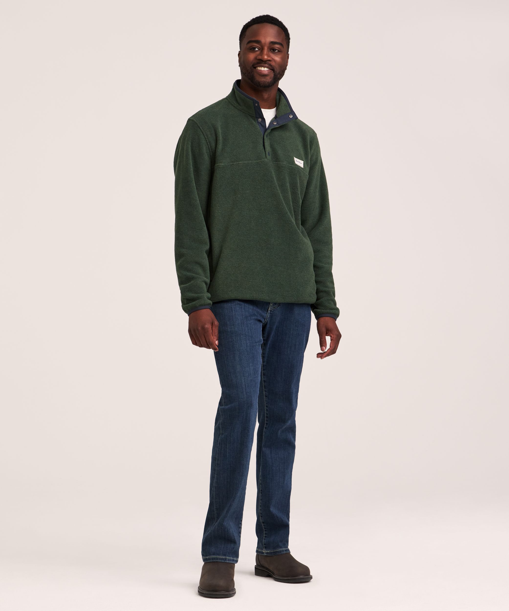 WindRiver Men's T-Max Heat Quarter Snap Fleece Pullover