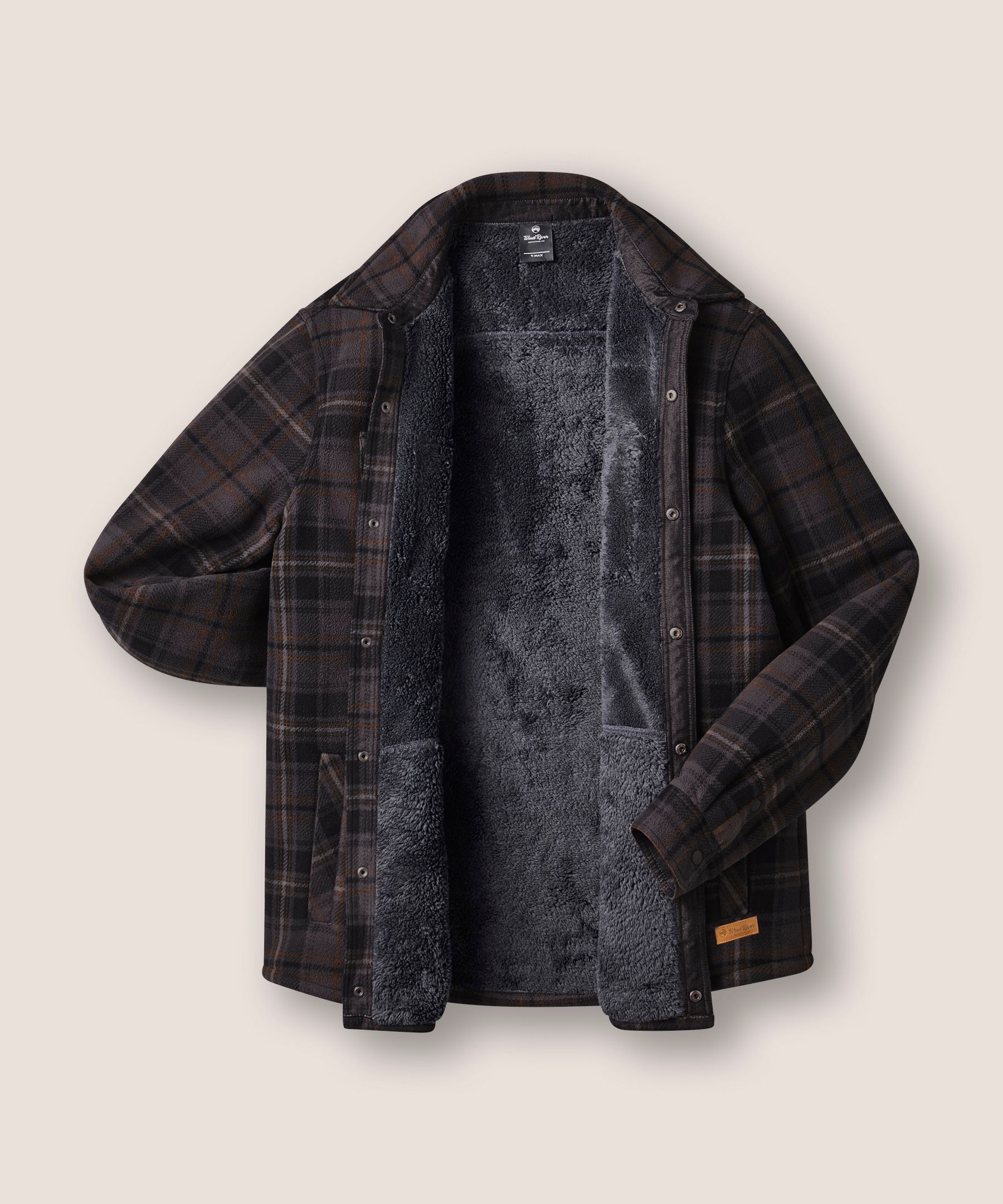 WindRiver Men's T-Max Heat Sherpa Fleece Lined Shacket