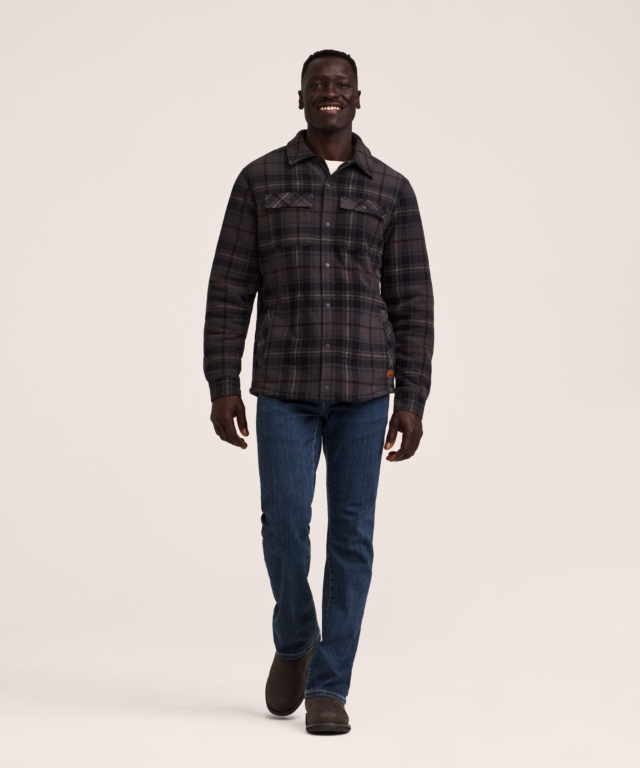 WindRiver Men's T-Max Heat Sherpa Fleece Lined Shacket