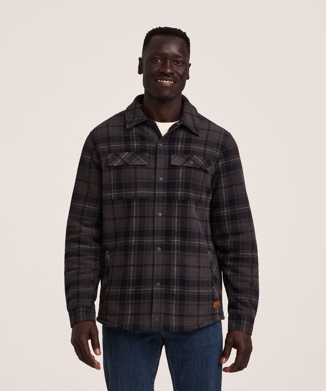 WindRiver Men's T-Max Heat Sherpa Fleece Lined Shacket