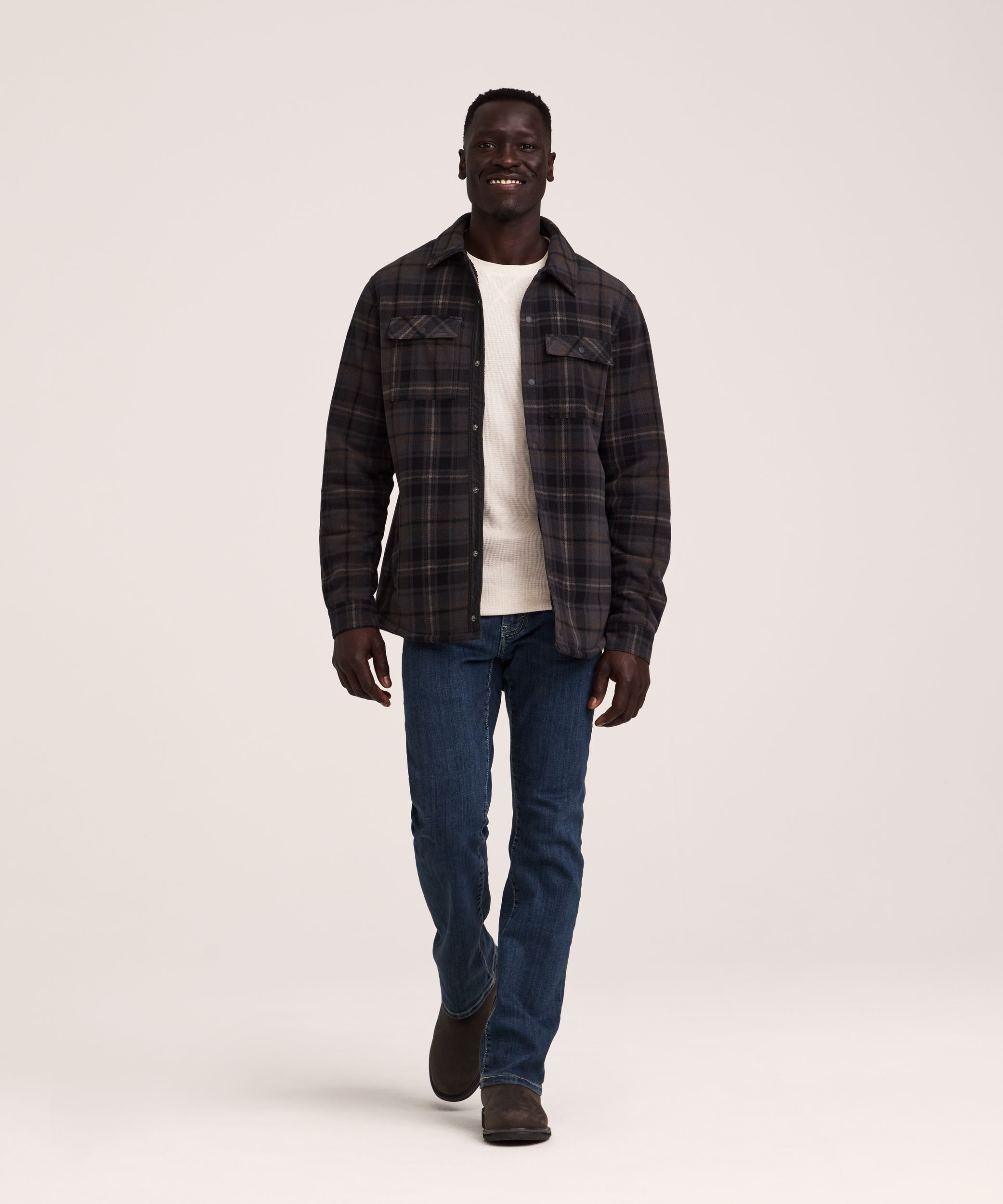 WindRiver Men's T-Max Heat Sherpa Fleece Lined Shacket