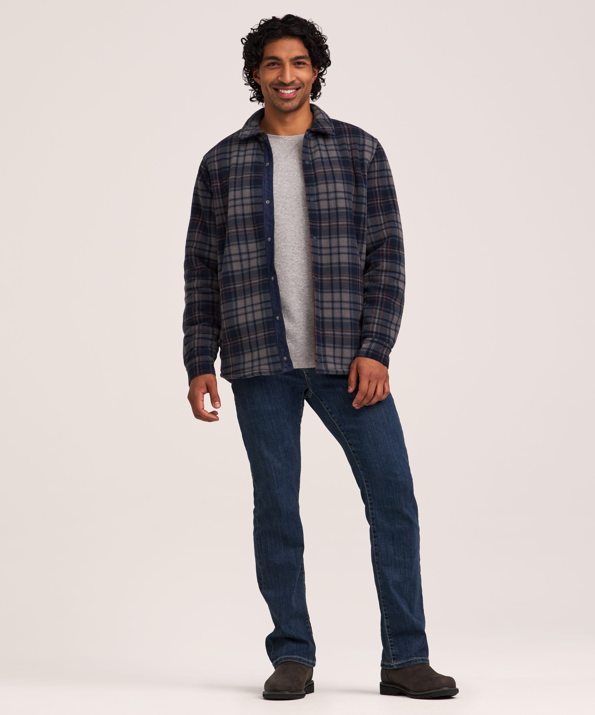 WindRiver Men's T-Max Heat Sherpa Fleece Lined Shacket