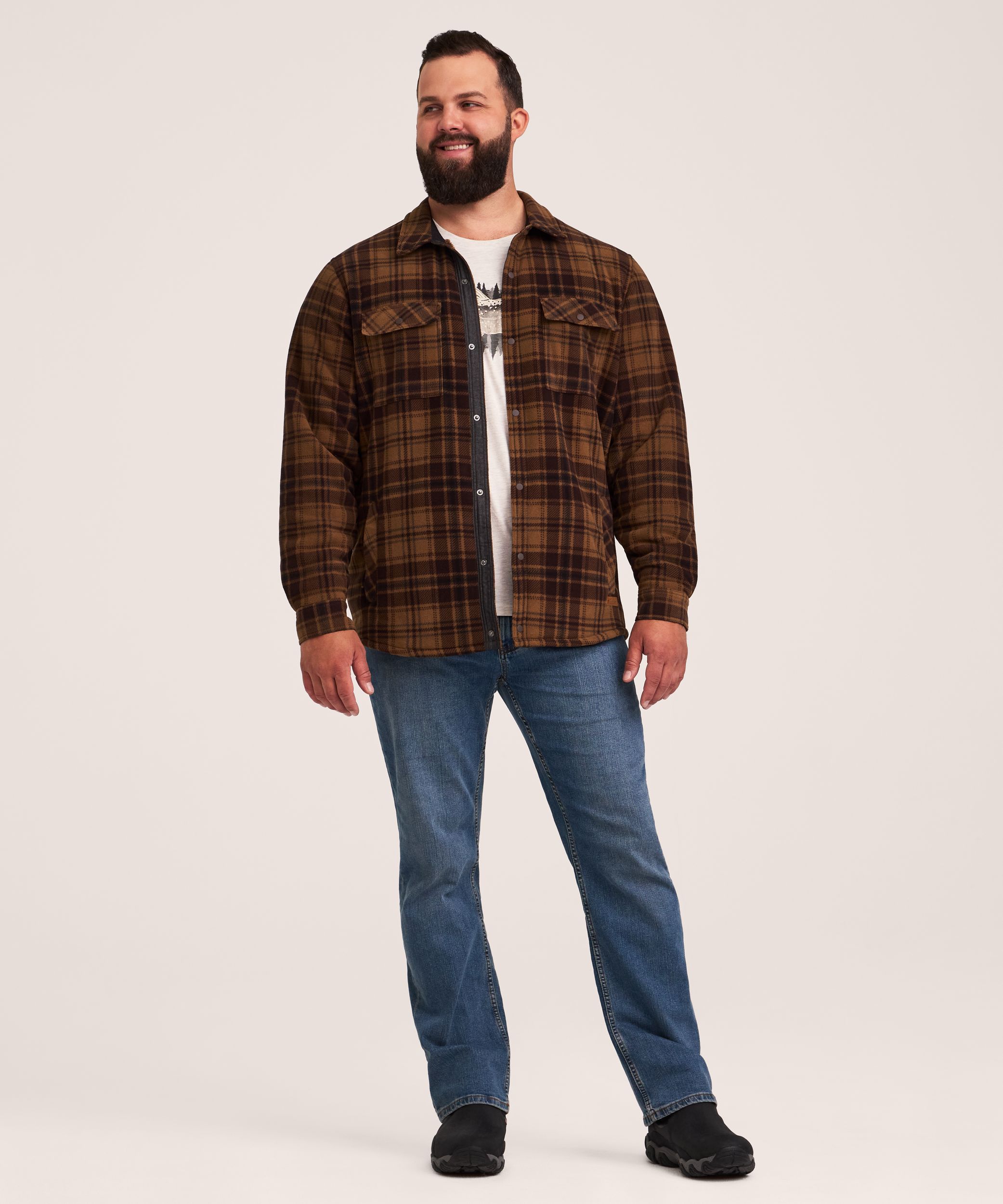 Veste-chemise doublée en sherpa avec T-Max Heat pour hommes, WindRiver