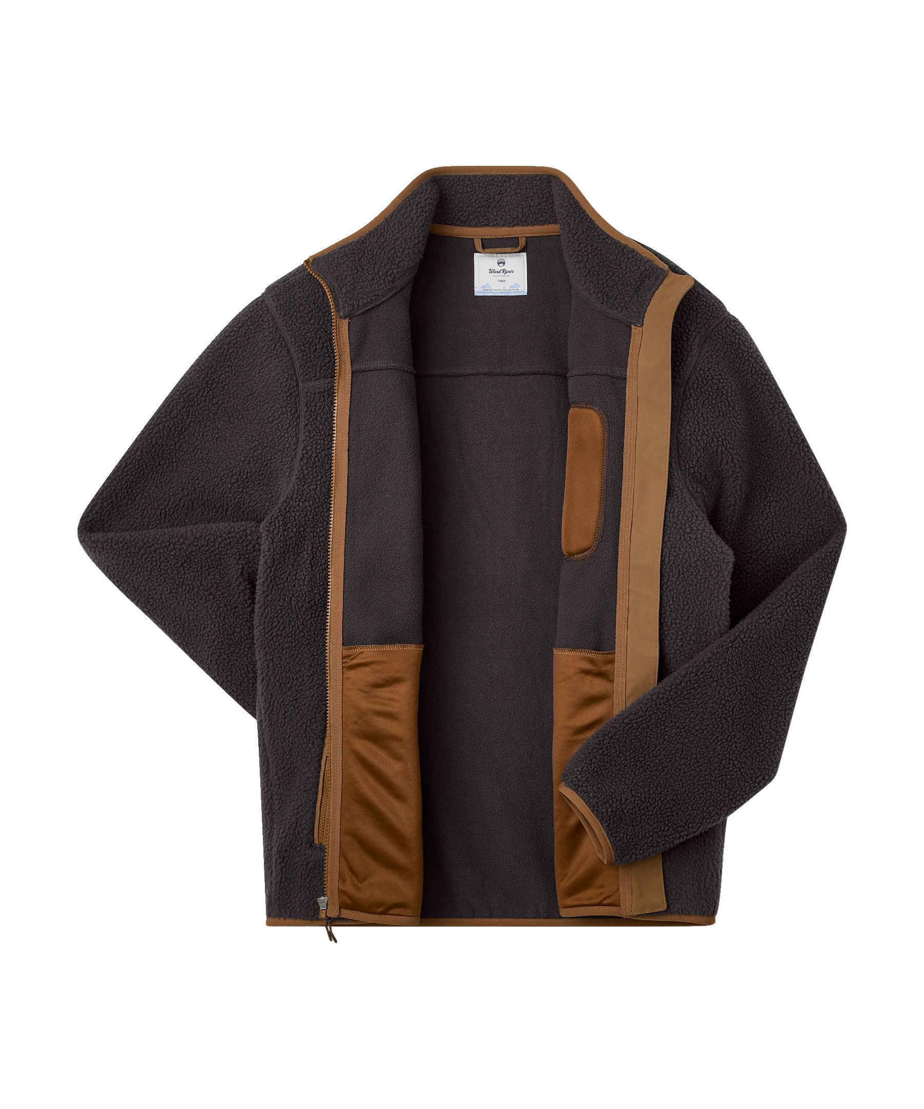 Veste à glissière pleine longueur en molleton sherpa avec T-Max pour hommes, WindRiver