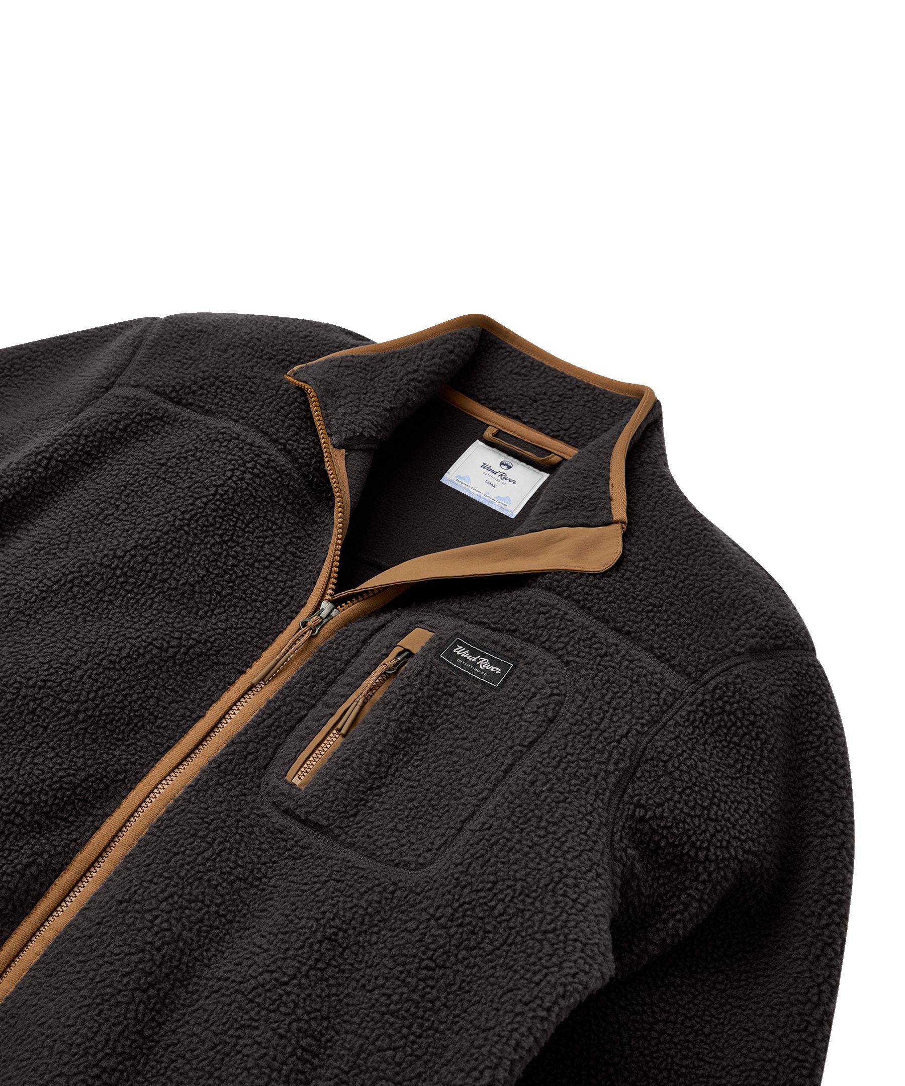 Veste à glissière pleine longueur en molleton sherpa avec T-Max pour hommes, WindRiver