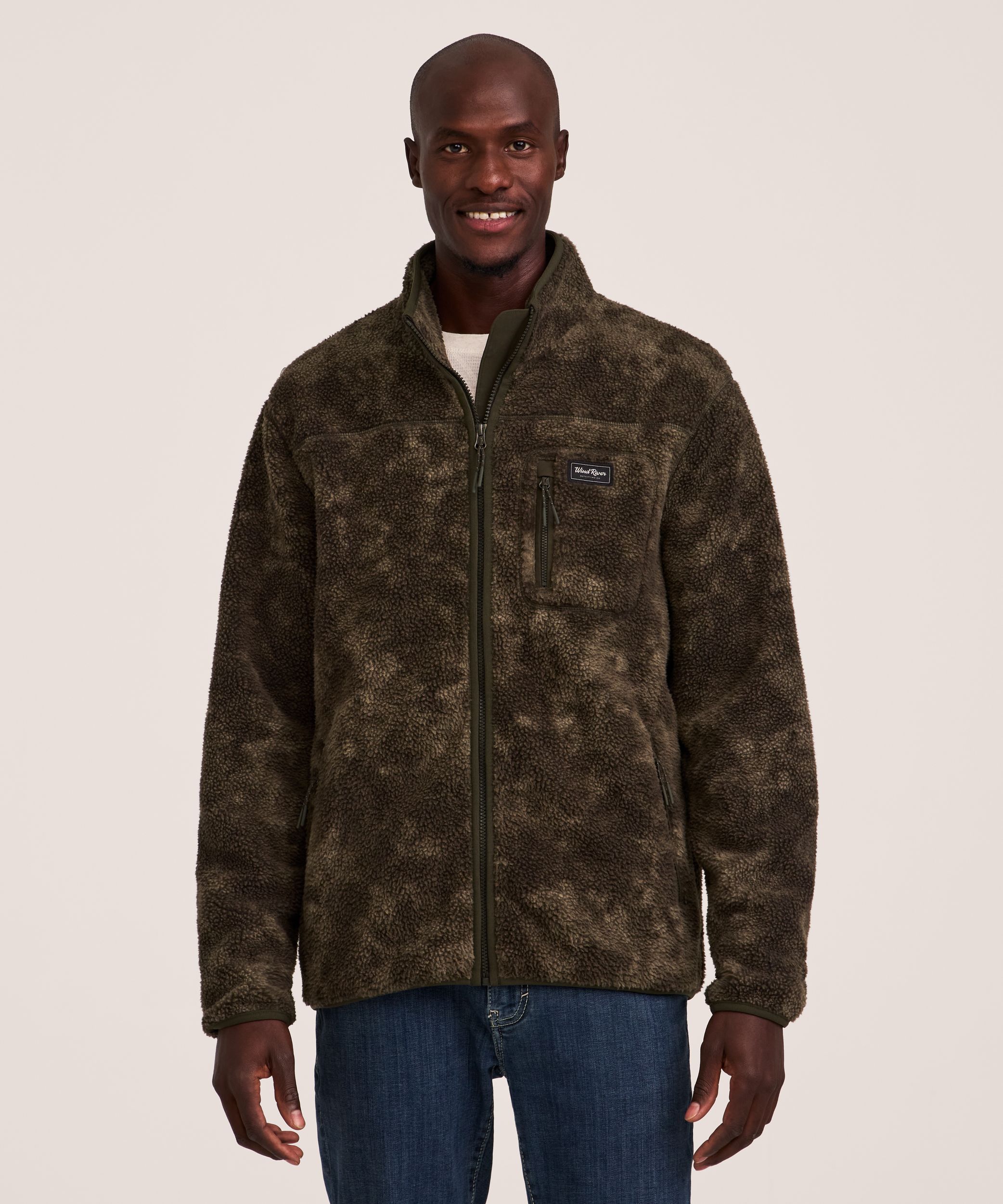 WindRiver Men's T-Max Sherpa Fleece Full Zip Jacket