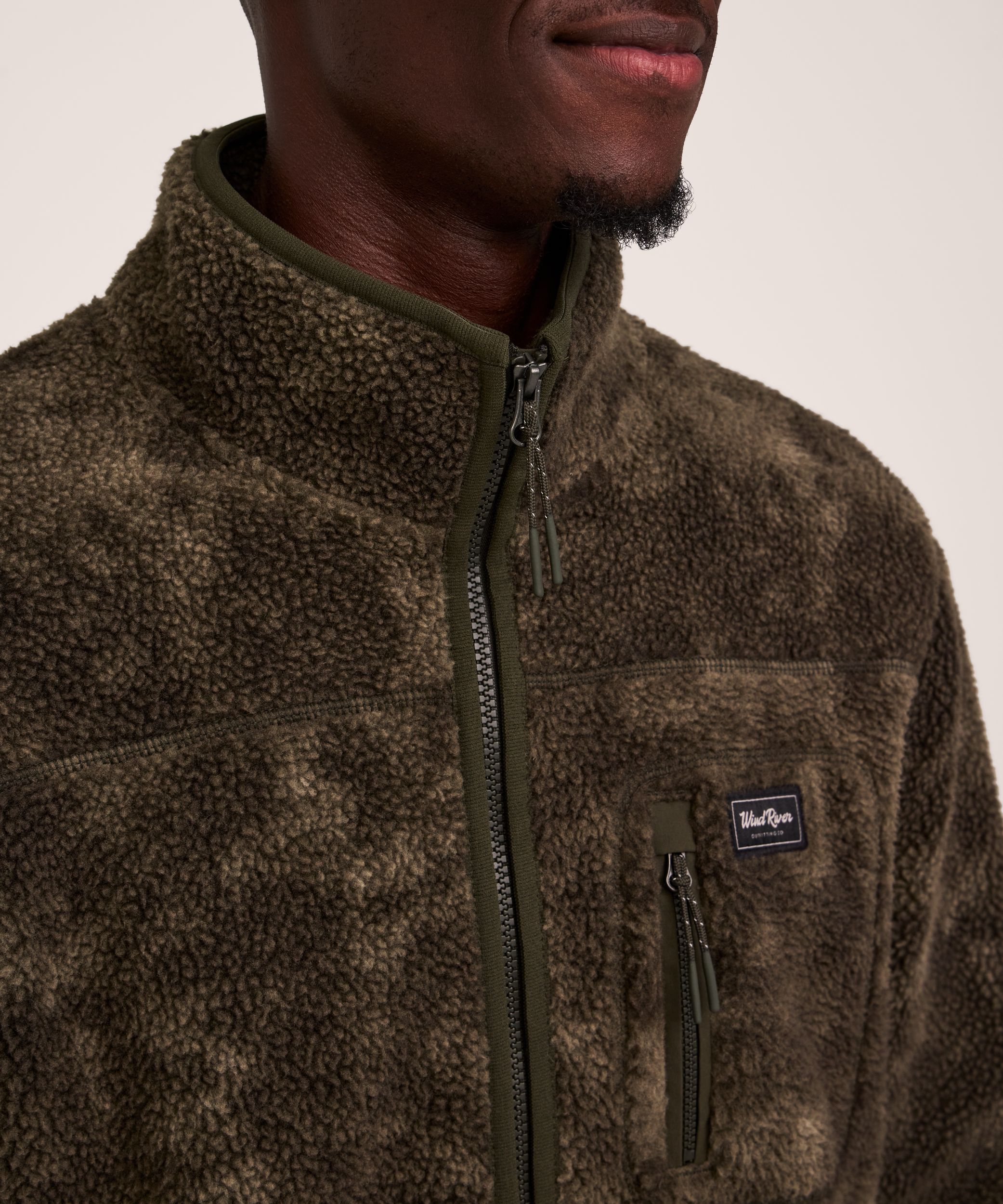 WindRiver Men's T-Max Sherpa Fleece Full Zip Jacket