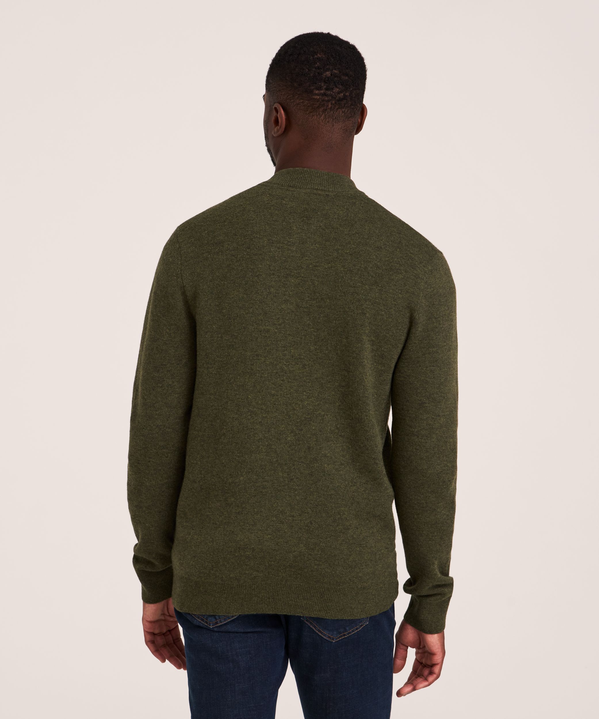 Chandail blouson en tricot avec glissière pleine longueur pour hommes, Denver Hayes