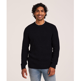 Denver Hayes Men's Waffle Crewneck Sweater Front_Flat