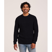 Denver Hayes Men's Waffle Crewneck Sweater Front_Flat