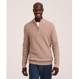 Chandail à point de brioche avec col cheminée et glissière 1/4 pour hommes, Denver Hayes