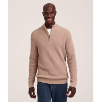 Denver Hayes Men's Waffle Quarter Zip Mock Neck Sweater