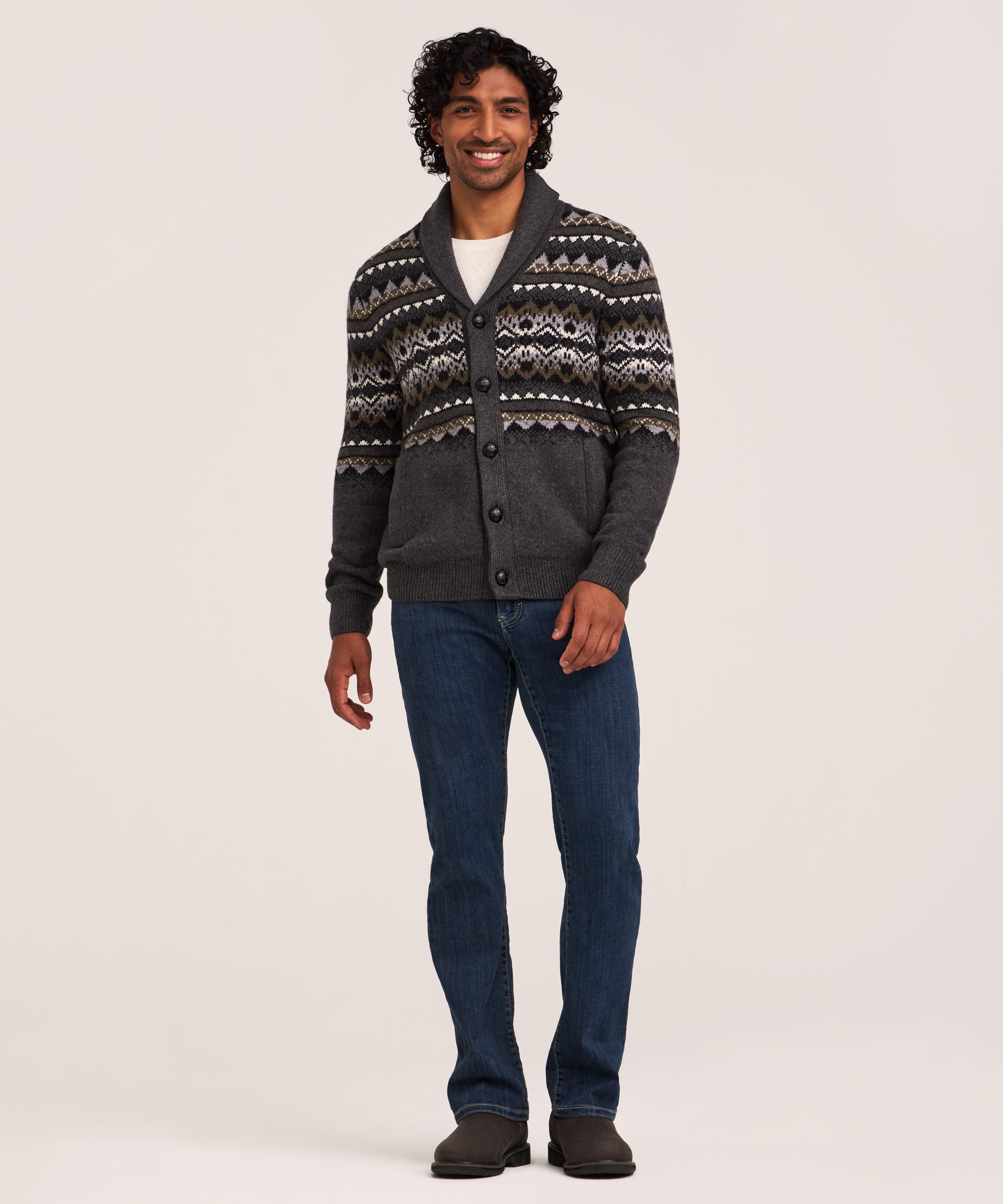 WindRiver Heritage Men's Fair Isle Cardigan
