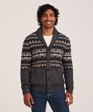 WindRiver Heritage Men's Fair Isle Cardigan