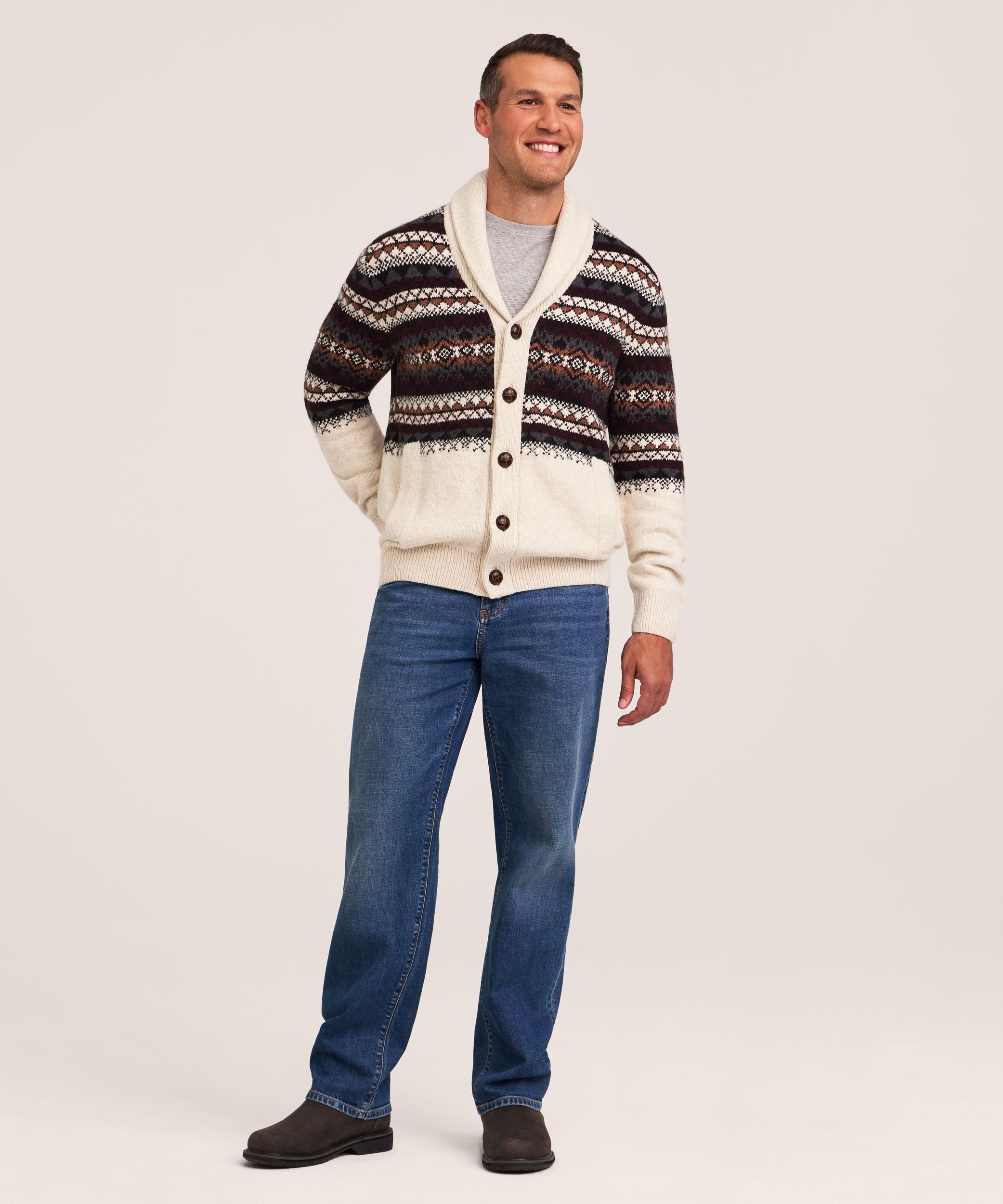WindRiver Heritage Men's Fair Isle Cardigan