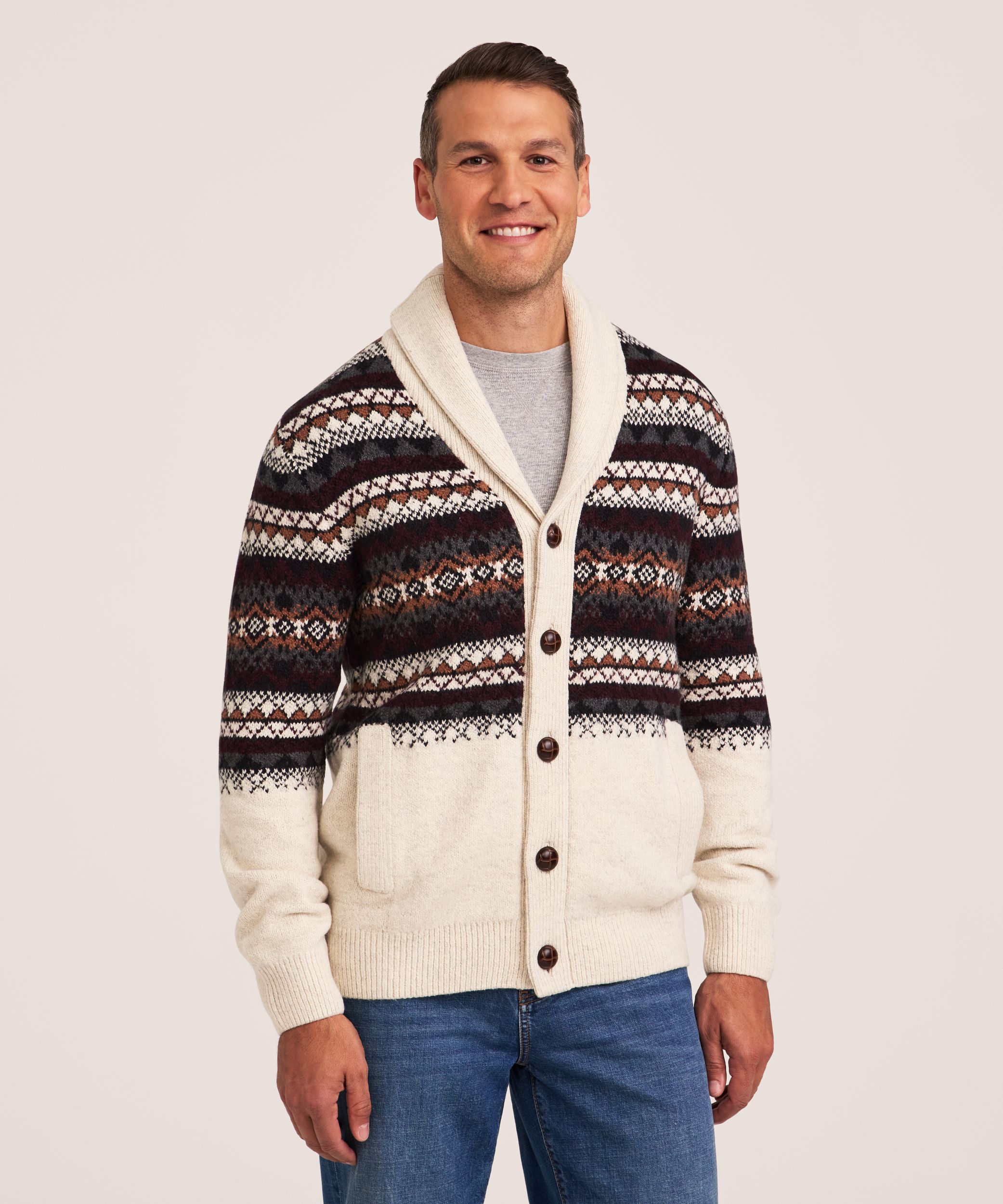 WindRiver Heritage Men's Fair Isle Cardigan