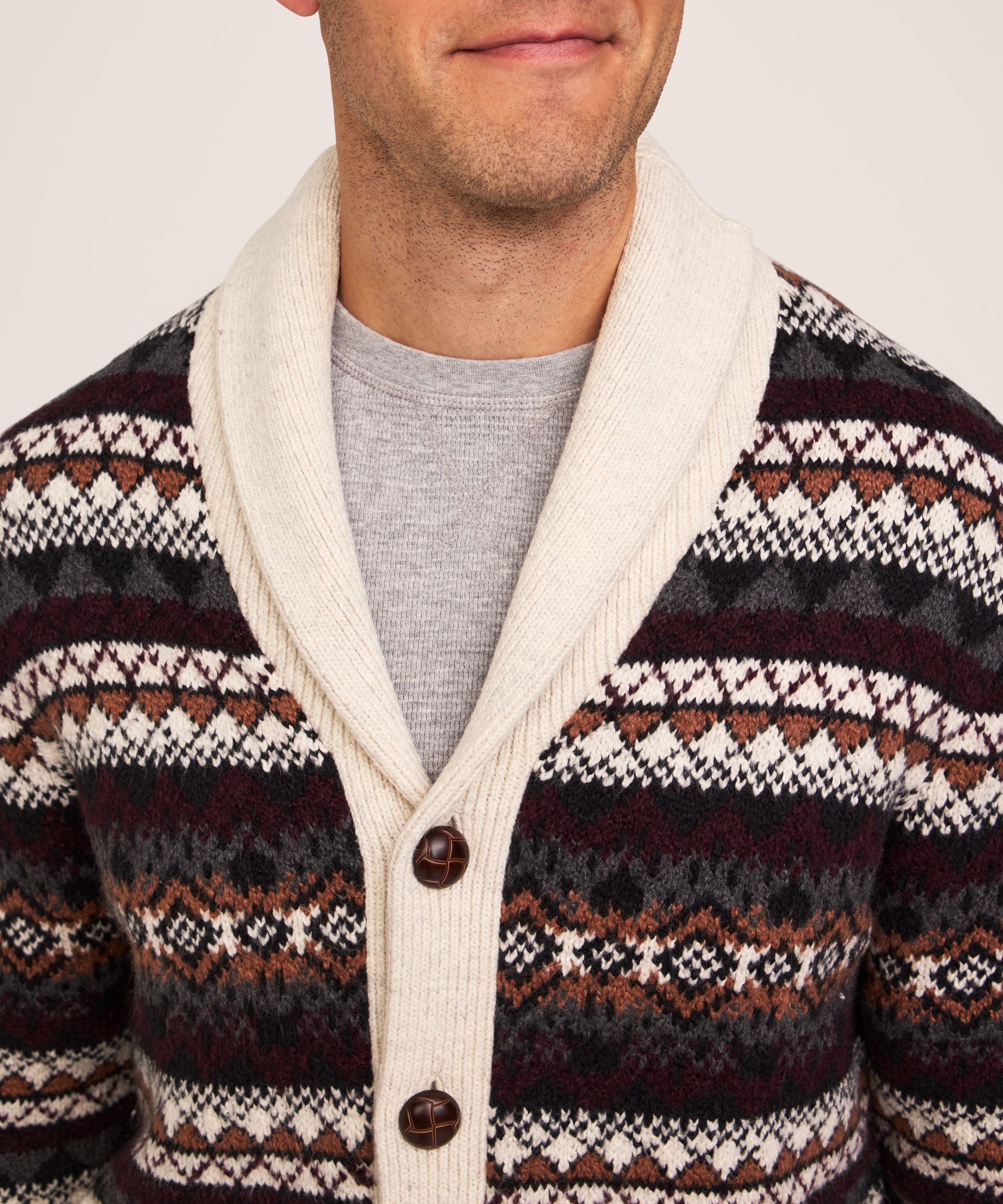 WindRiver Heritage Men's Fair Isle Cardigan