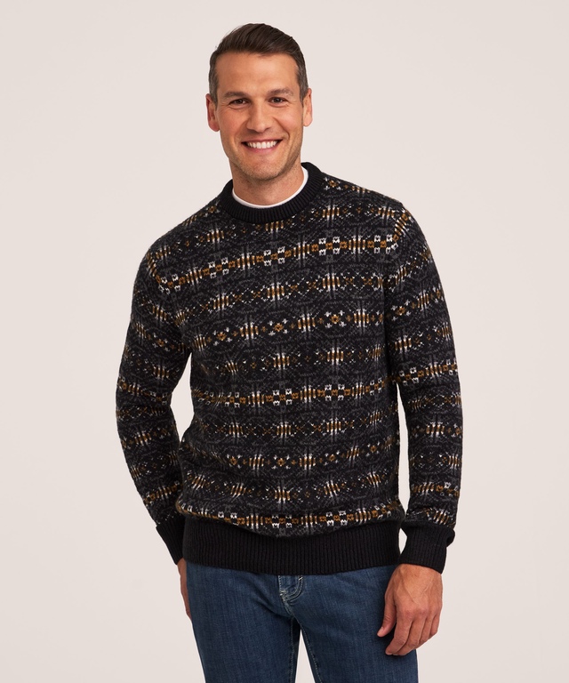 WindRiver Heritage Men's Fair Isle Crewneck Sweater
