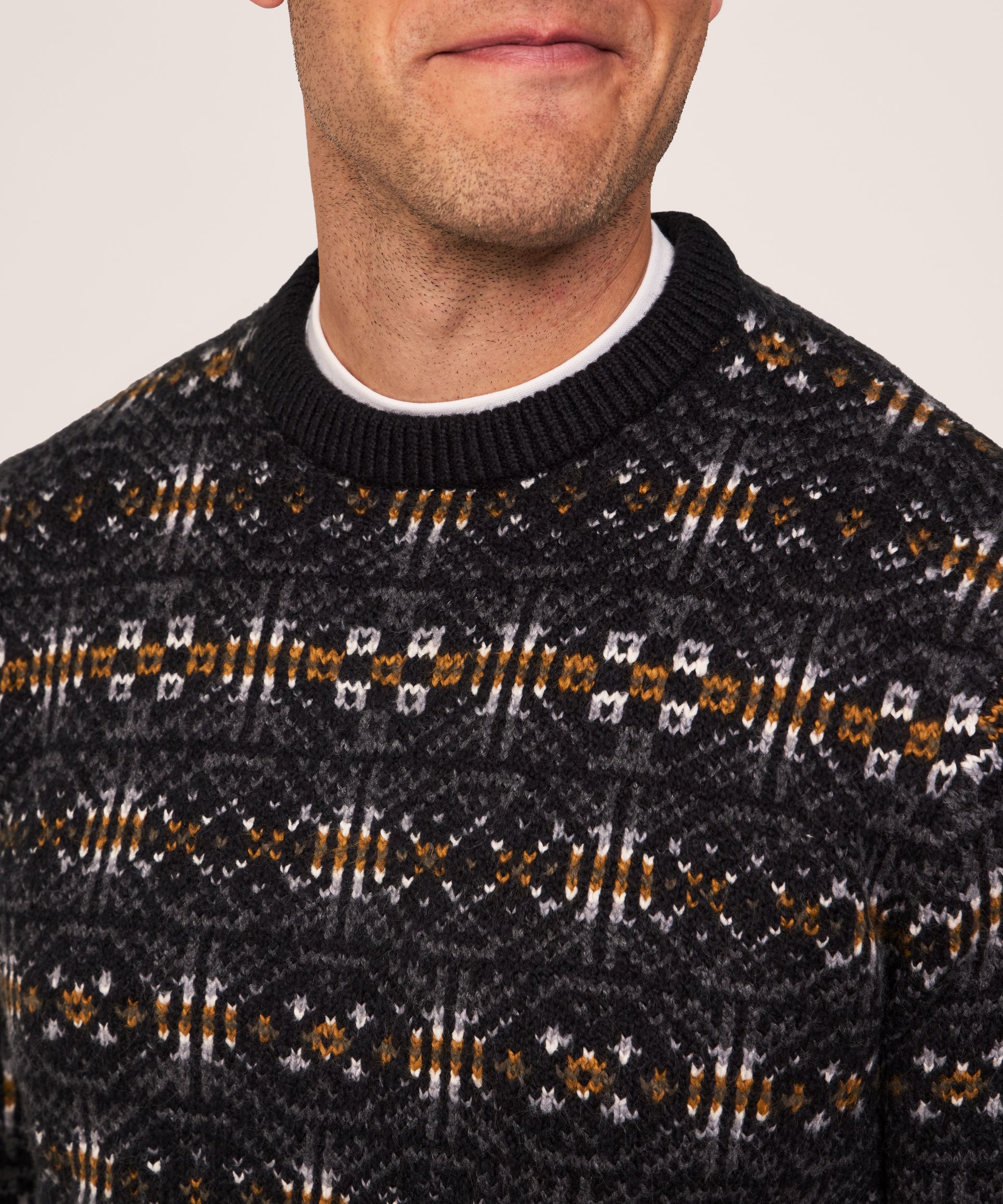 WindRiver Heritage Men's Fair Isle Crewneck Sweater