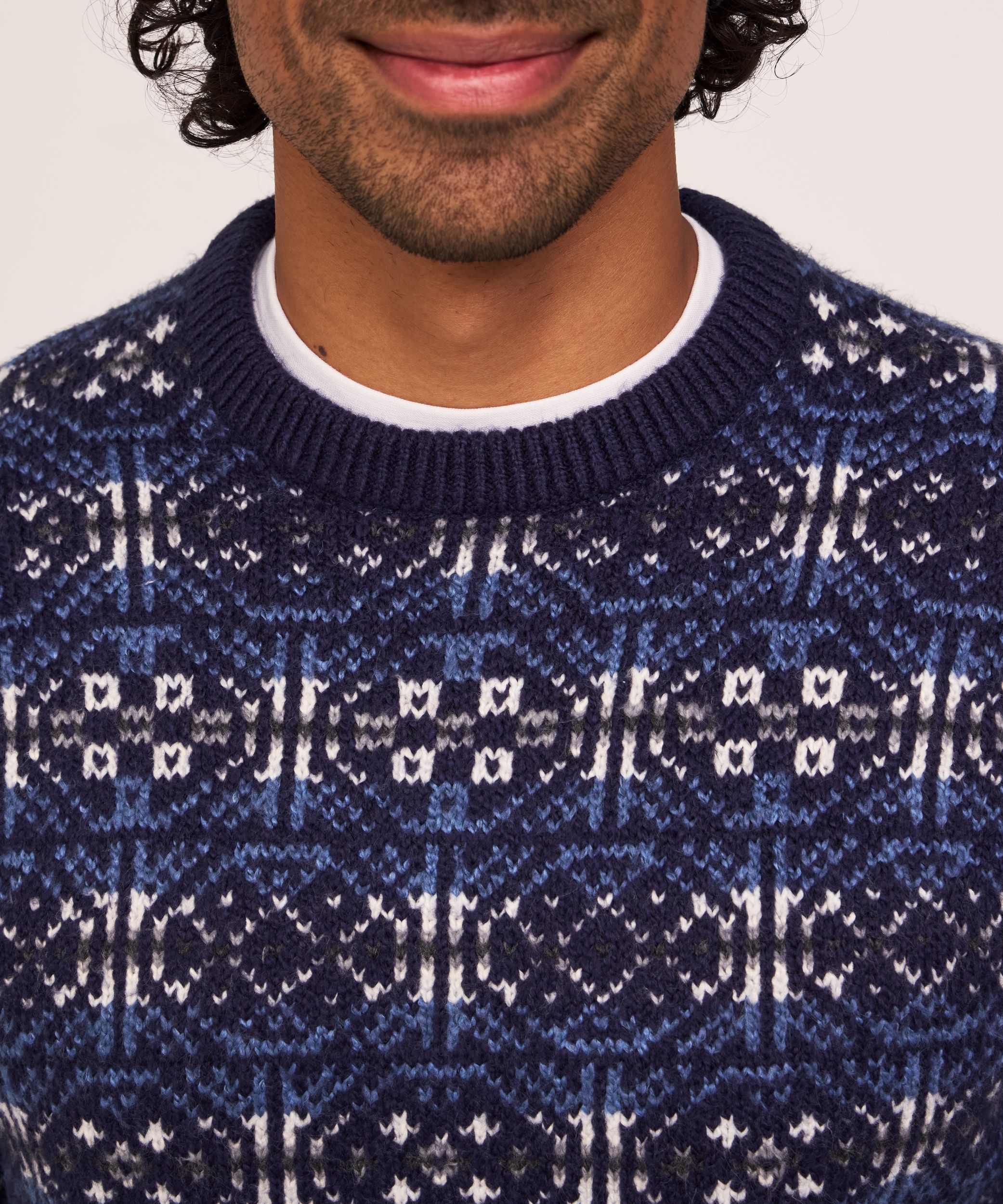 WindRiver Heritage Men's Fair Isle Crewneck Sweater