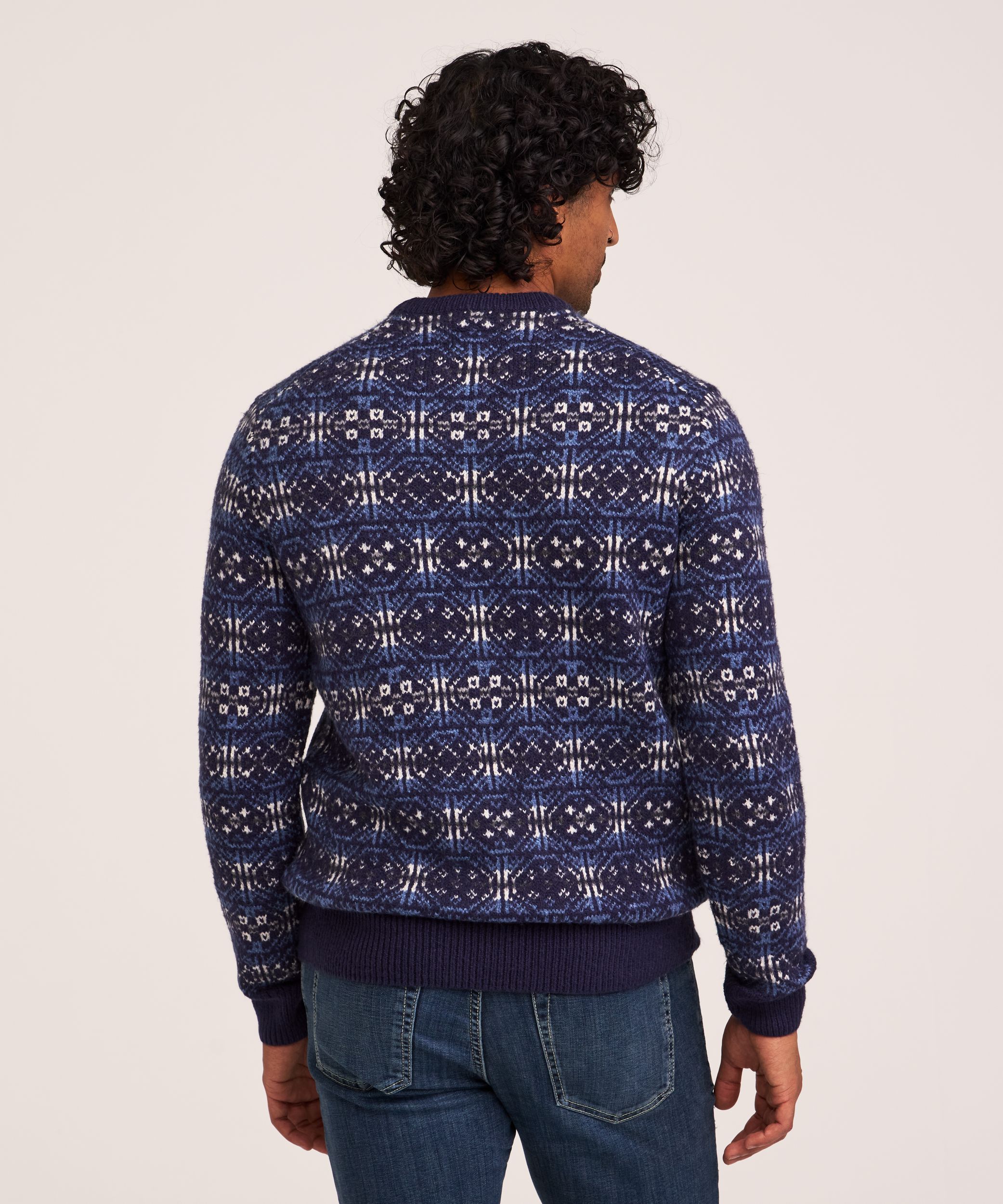 WindRiver Heritage Men's Fair Isle Crewneck Sweater
