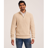 Denver Hayes Men's Shaker Quarter-Zip Mockneck Sweater