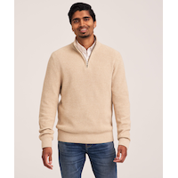 Denver Hayes Men's Shaker Quarter-Zip Mockneck Sweater