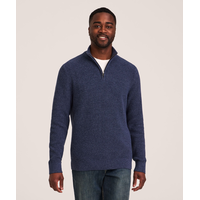 Denver Hayes Men's Shaker Quarter-Zip Mockneck Sweater