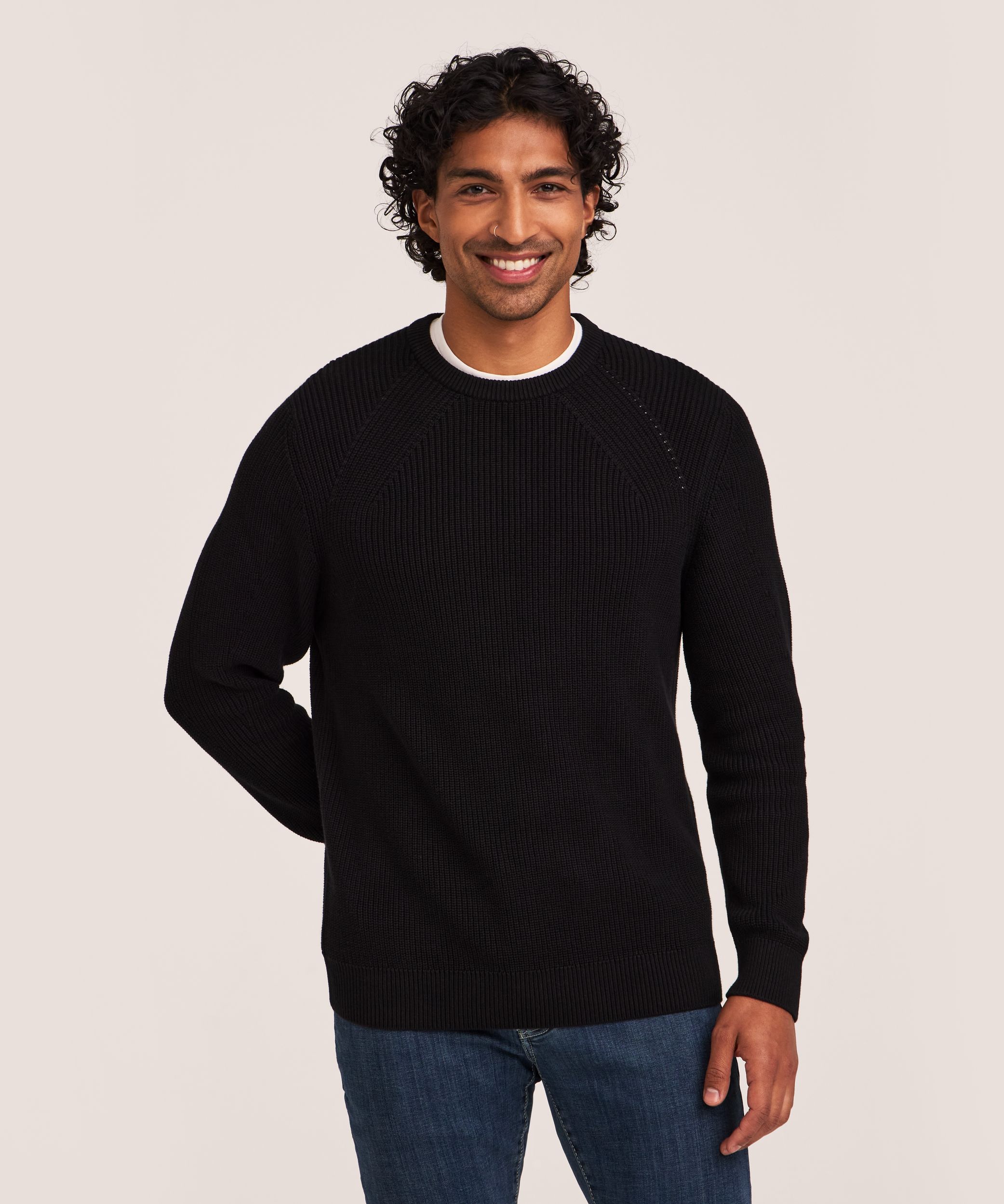 Denver Hayes Men's Shaker Crewneck Sweater