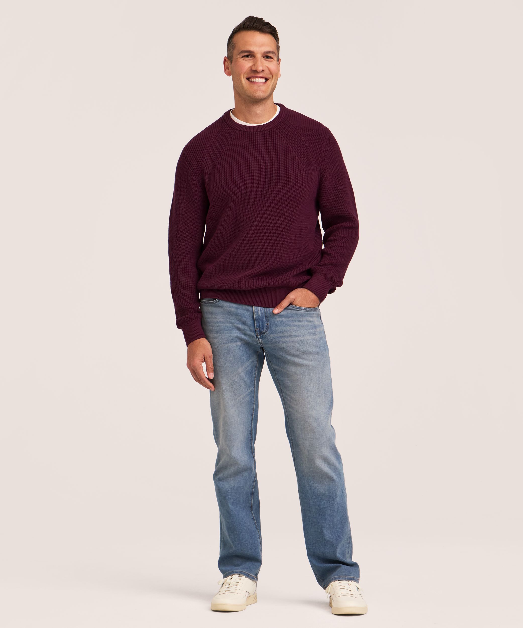 Denver Hayes Men's Shaker Crewneck Sweater