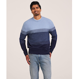 Denver Hayes Men's Lofty Knit Ombre Striped Sweater Front_Flat