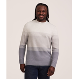 Denver Hayes Men's Lofty Knit Ombre Striped Sweater