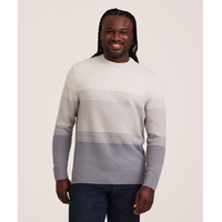 Denver Hayes Men's Lofty Knit Ombre Striped Sweater