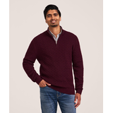 Denver Hayes Men's Lofty Cable Knit Sweater Front_Flat