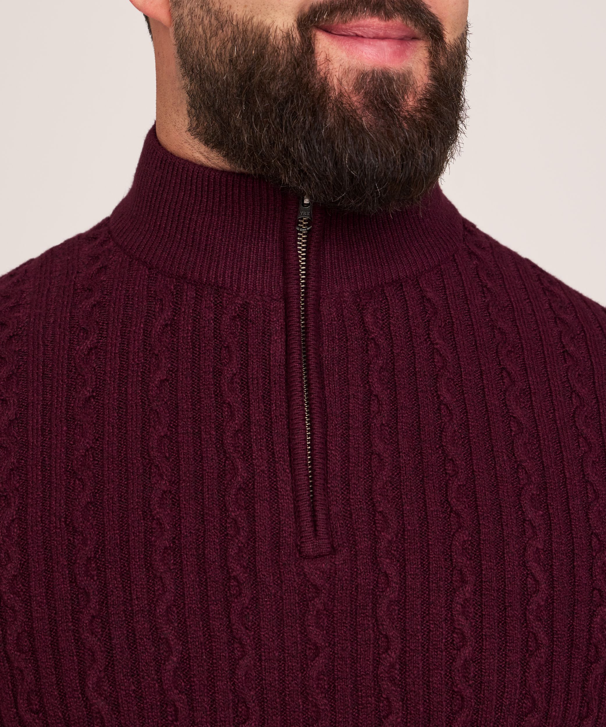 Chandail en point de torsade à gonflant pour hommes, Denver Hayes