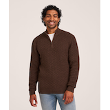 Denver Hayes Men's Lofty Cable Knit Sweater