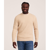 Denver Hayes Men's Lofty Knit Cable Sweater Front_Flat