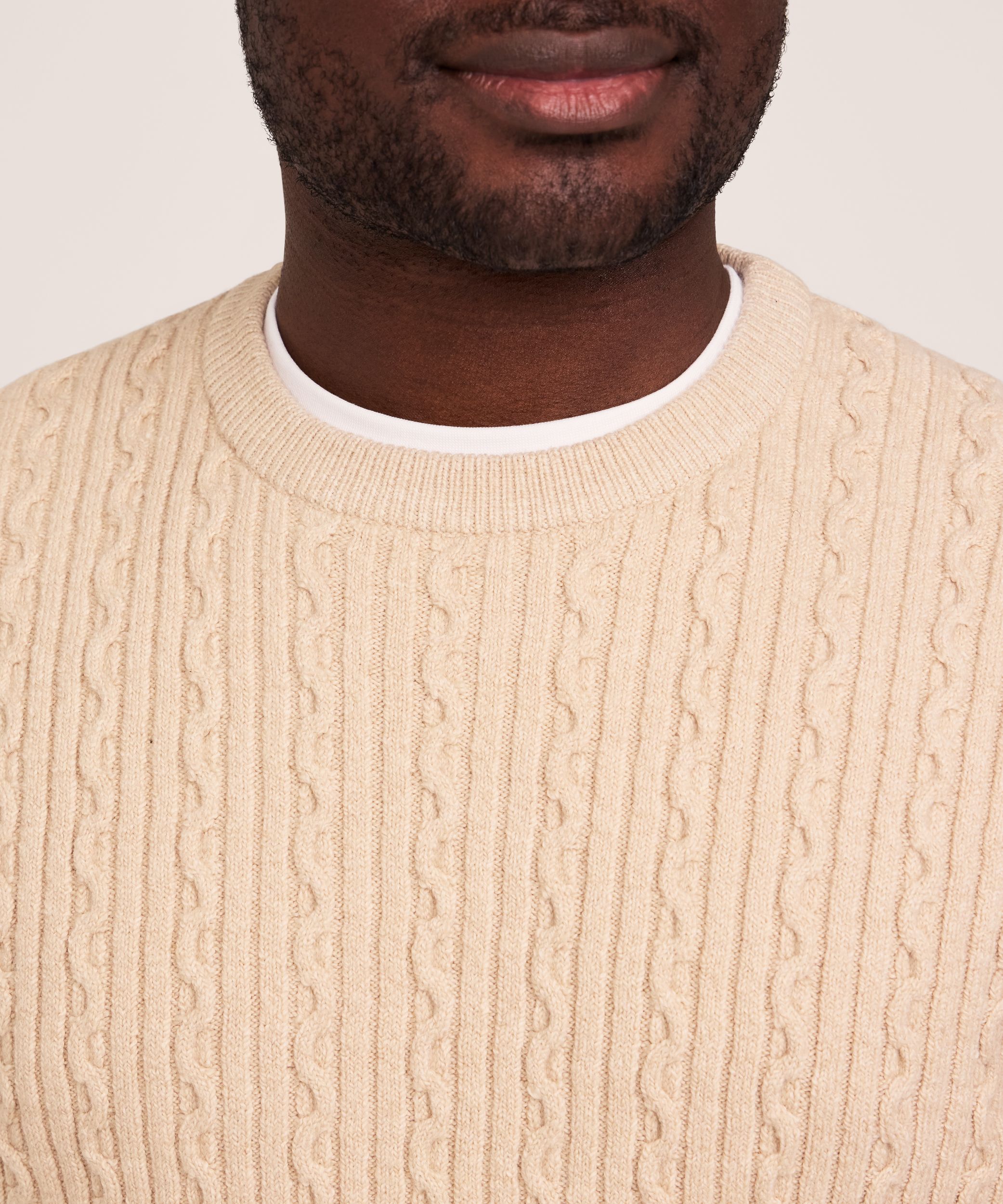 Chandail en tricot torsadé gonflant pour hommes, Denver Hayes