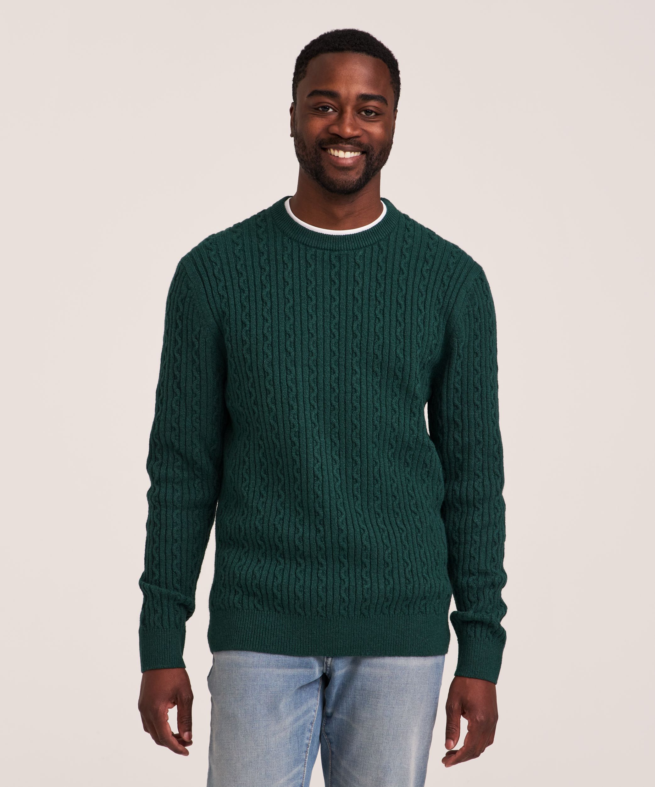 Chandail en tricot torsadé gonflant pour hommes, Denver Hayes