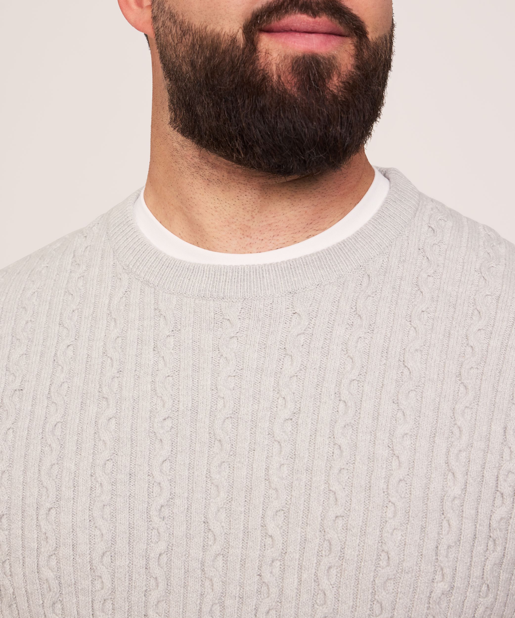 Chandail en tricot torsadé gonflant pour hommes, Denver Hayes